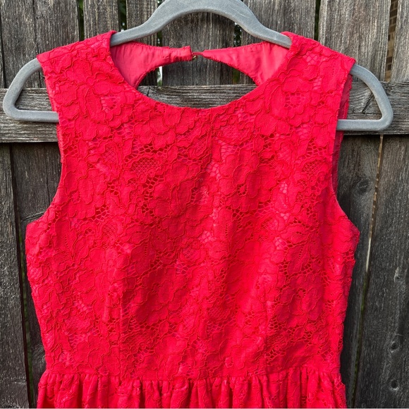 Red Orange Kate Spade Lace Dress Sleeveless Sz 8 - Picture 2 of 8